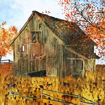 Old Barn Watercolor gingezel.jpeg